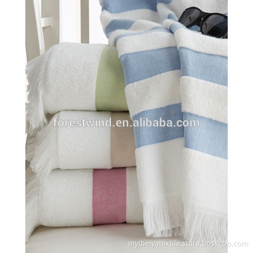 wholesale cotton beach towel customized towel withtassel fringe